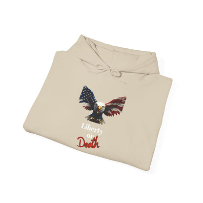Liberty Or Death Patriotic Eagle on a Pullover Hoodie