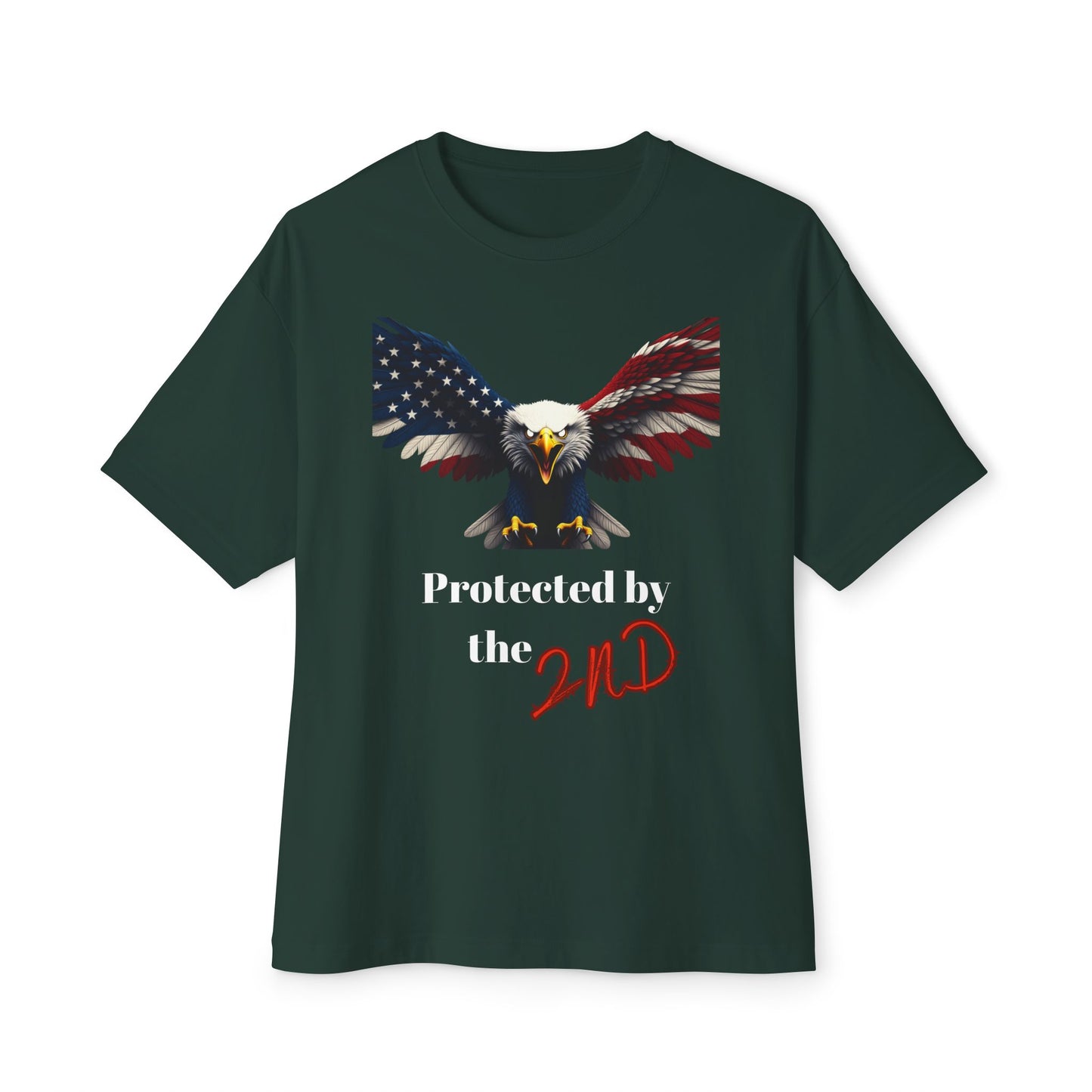 Protected By The 2nd Patriotic Eagle on a Premium Tee