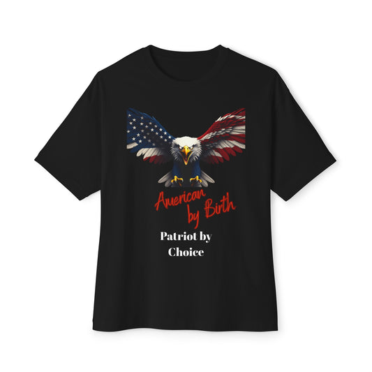 American By Birth Patriot By Choice Patriotic Eagle on a Premium Tee