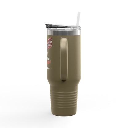 Home Of The Free Patriotic Eagle on a 40oz tumbler