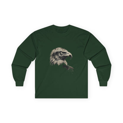 Heritage Eagle Head on a Long-Sleeve Tee