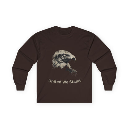 United We Stand text on a Long-Sleeve Tee
