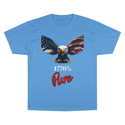 1776% Pure Patriotic Eagle on a Champion T-shirt