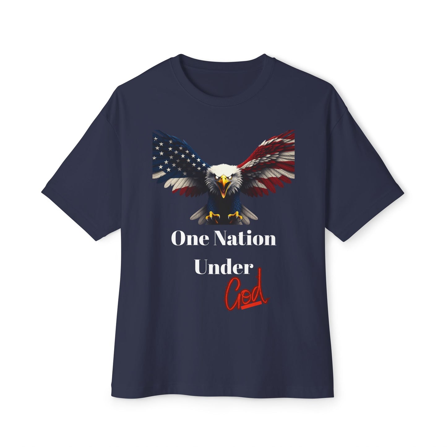 One Nation Under God Patriotic Eagle on a Premium Tee
