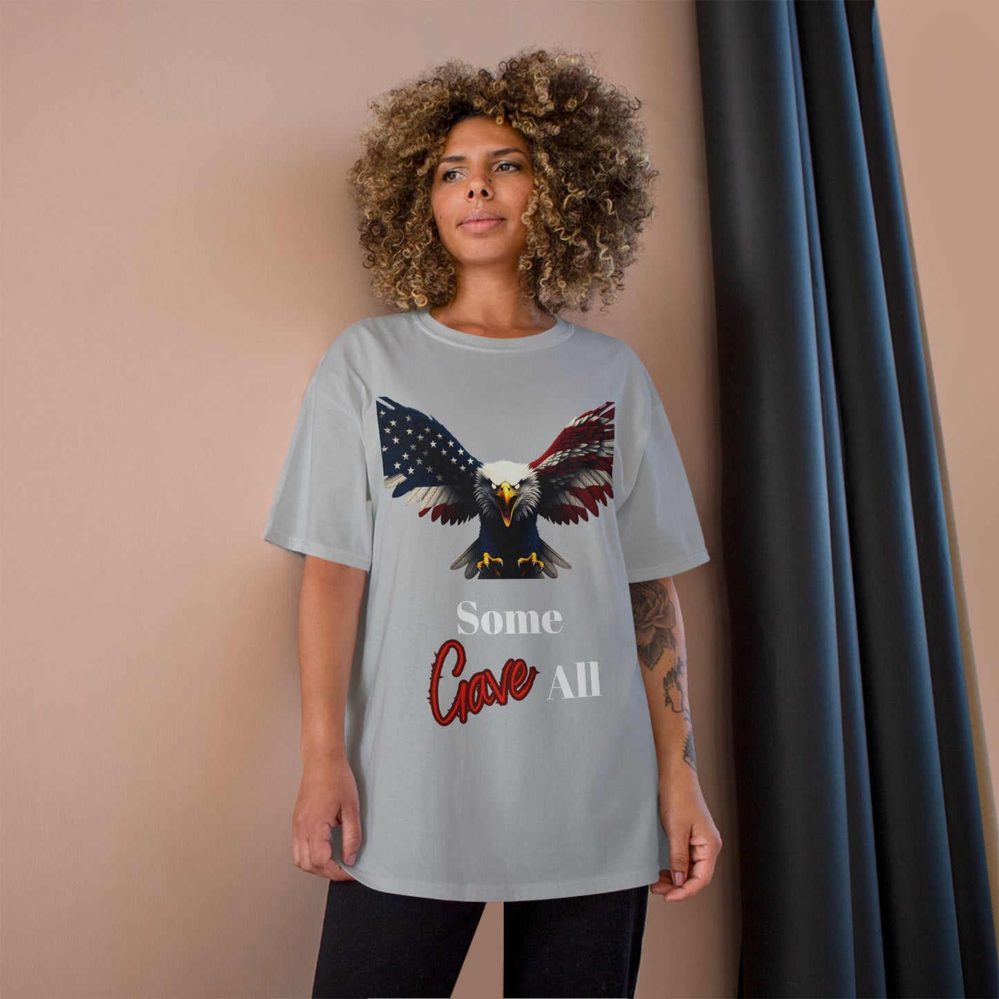 Some Gave All Patriotic Eagle on a Champion T-shirt