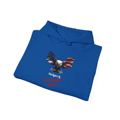 Stars & 2nd Amendment Rights Patriotic Eagle on a Pullover Hoodie