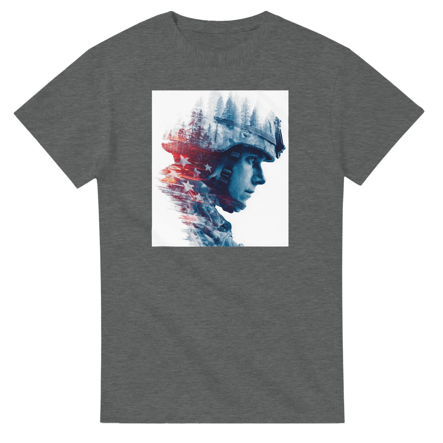 Patriotic Forest Spirit on a heavyweight t-shirt