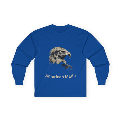 American Made text on a Long-Sleeve Tee