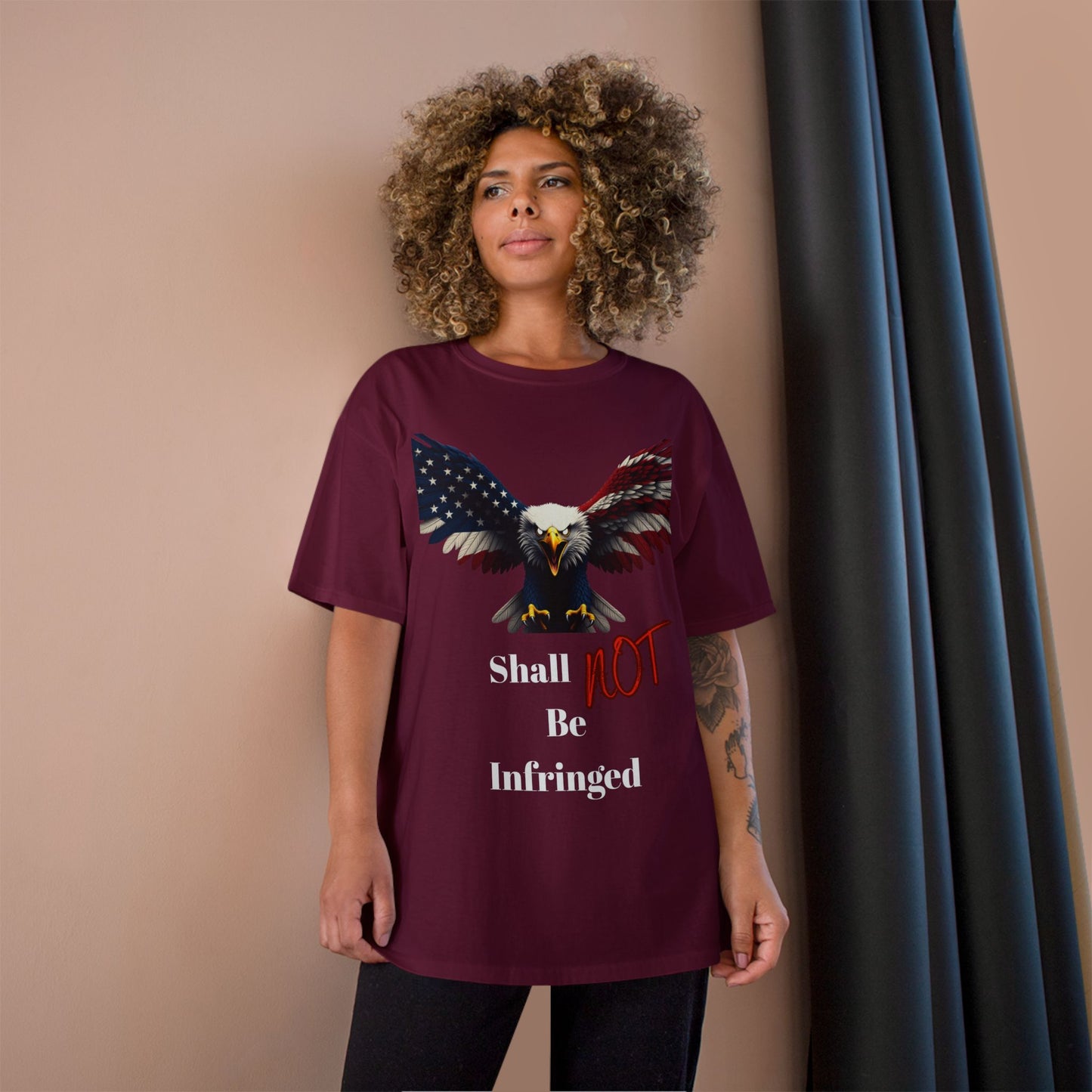 Shall Not Be Infringed Patriotic Eagle on a Champion T-shirt