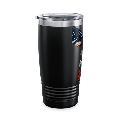 Proud American Patriotic Eagle on a 20oz Insulated Tumbler