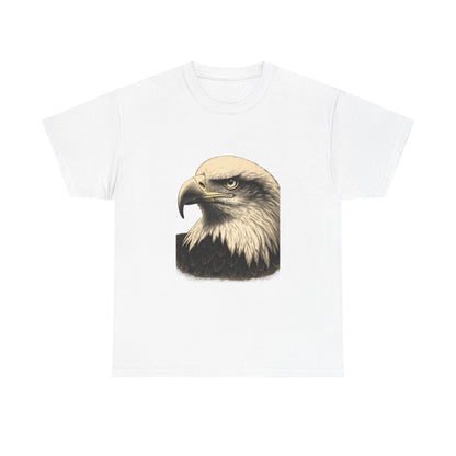 Engraved Eagle Head on a Heavyweight T-shirt