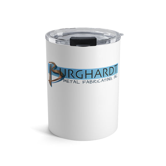 Burghardt Metal Fabricating, Inc., logo on a 10oz Stainless Steel Tumbler