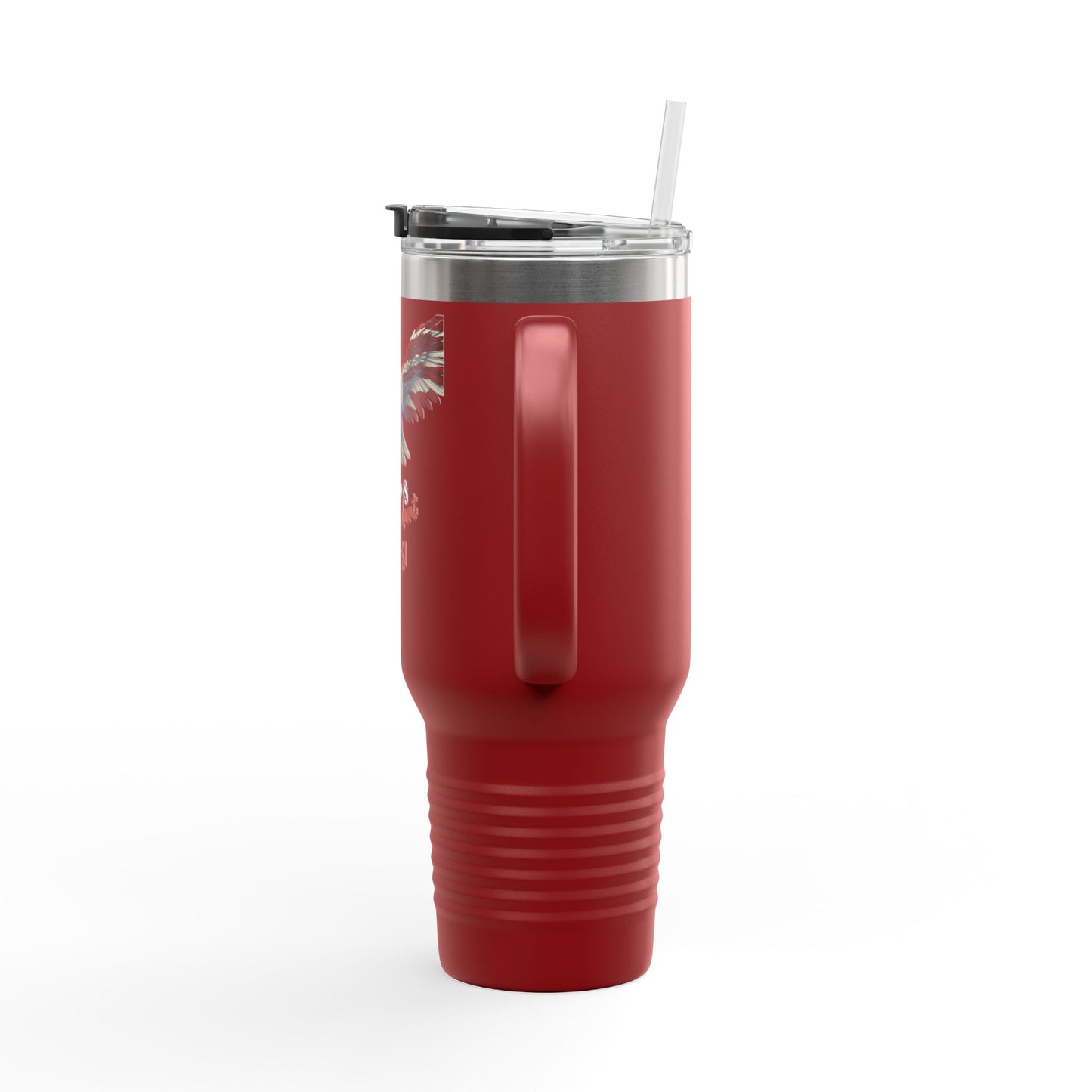Stars & 2nd Amendment Rights Patriotic Eagle on a 40oz Insulated Travel Mug