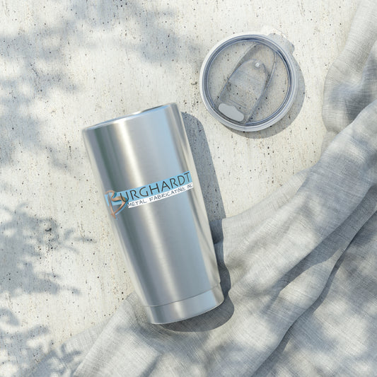 Burghardt Metal Fabricating, Inc., logo on a 20oz Stainless Steel Tumbler