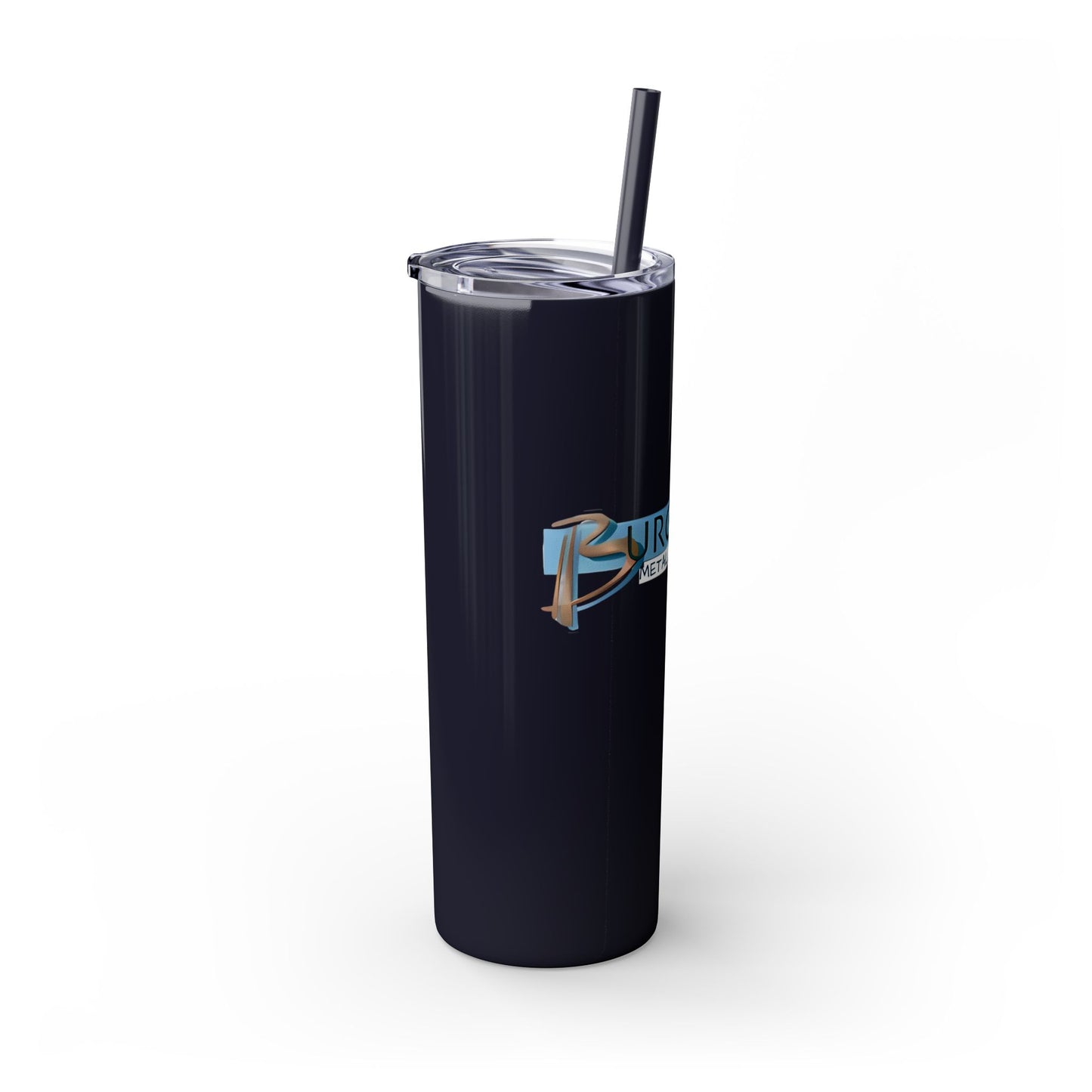 Burghardt Metal Fabricating, Inc., logo on a 20oz Skinny Tumbler