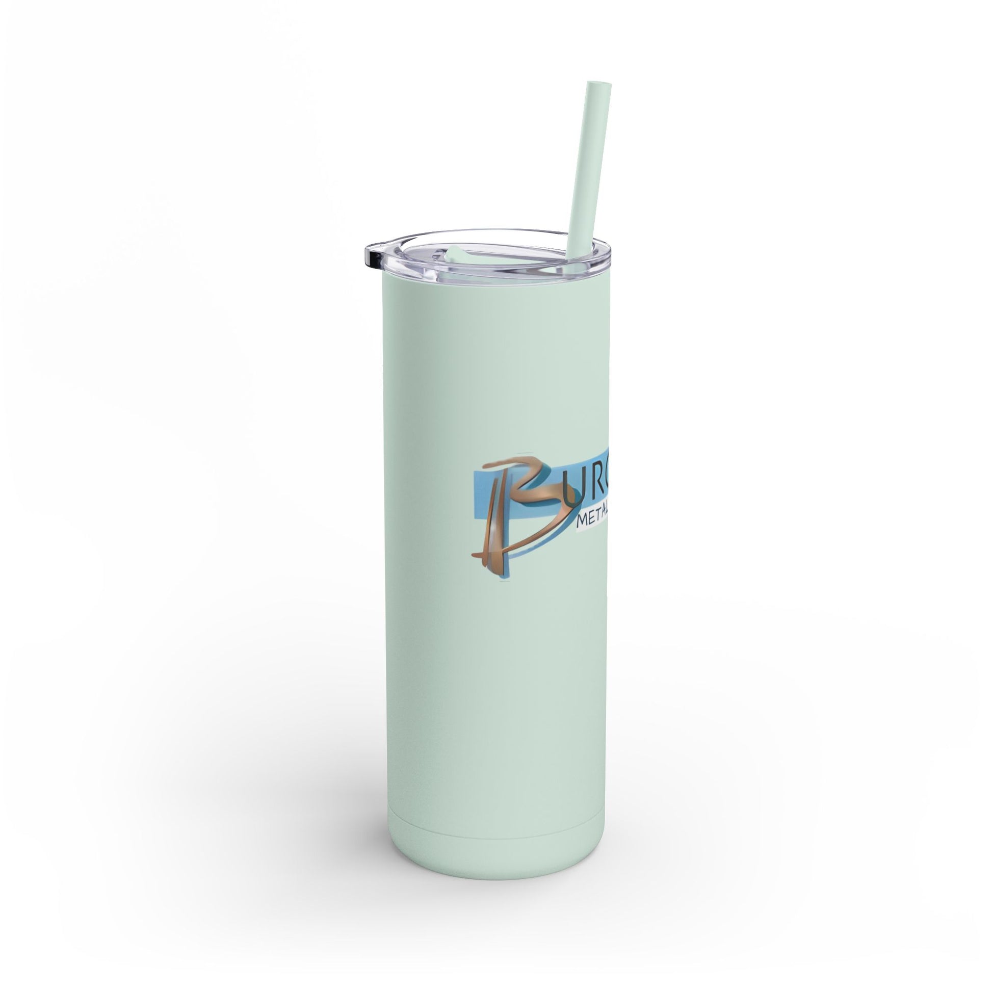 Burghardt Metal Fabricating, Inc., logo on a 20oz Insulated Skinny Tumbler