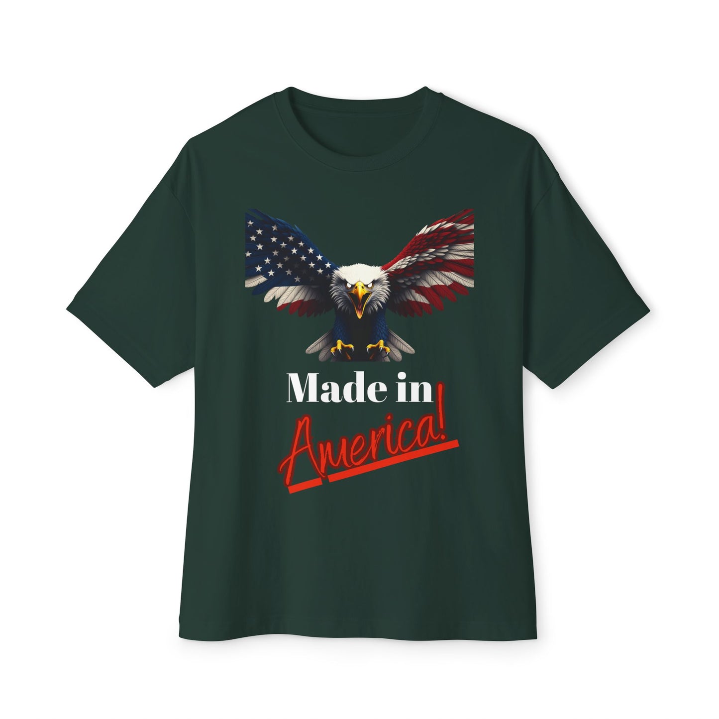 Made In America Patriotic Eagle on a Premium Tee