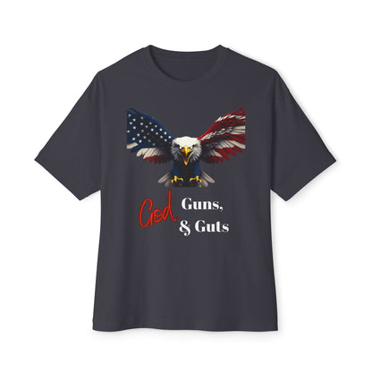 God Guns & Guts Patriotic Eagle on a Premium Tee