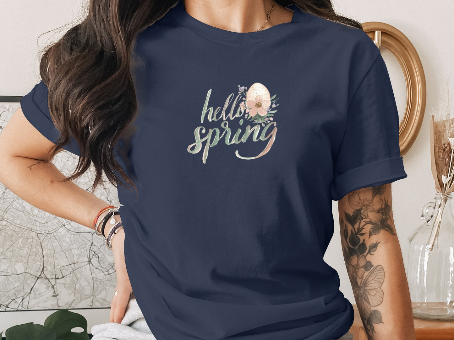 Hello Spring Design Women's Casual T-shirt Apparel