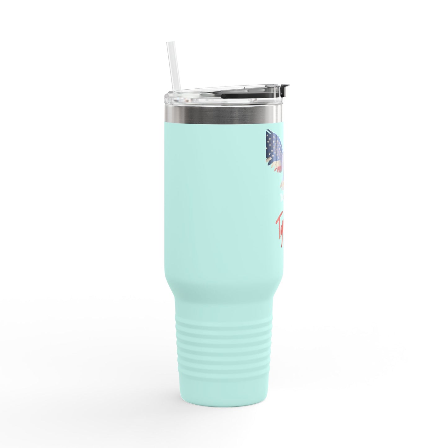 Tears For Tyrants Patriotic Eagle on a 40oz tumbler