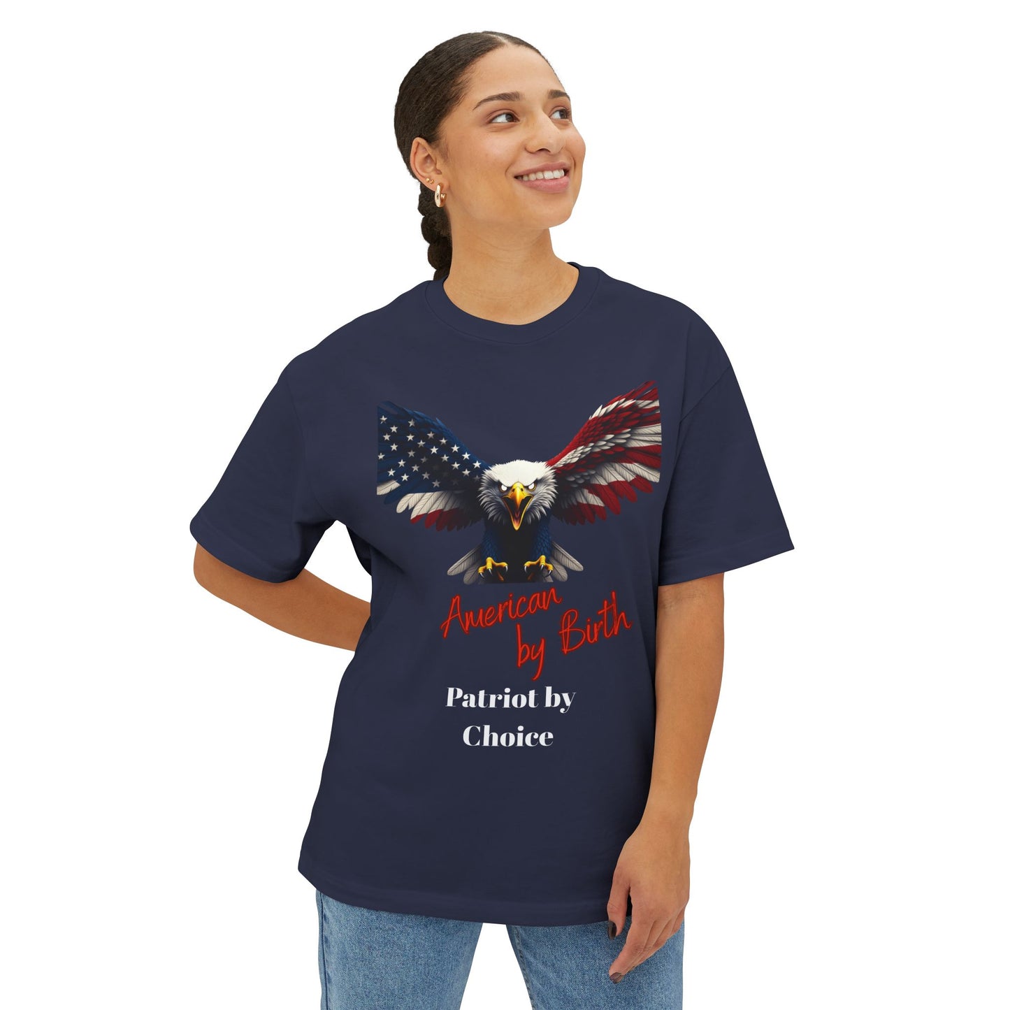 American By Birth Patriot By Choice Patriotic Eagle – Premium Tee
