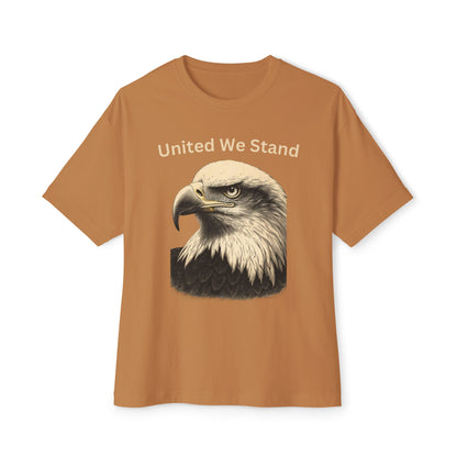 Engraved Eagle - United We Stand text at the top of a premium tee