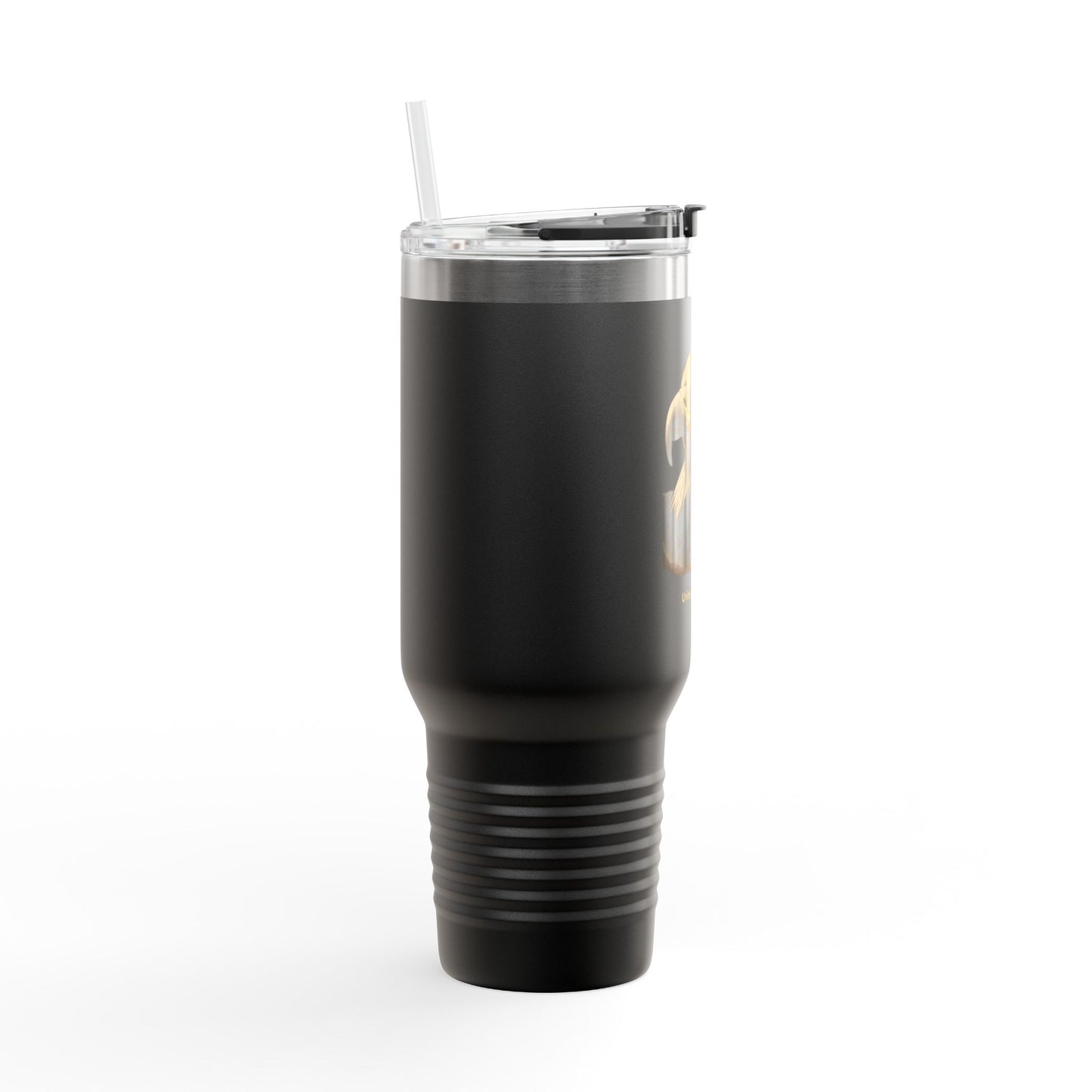 United We Stand text on the muted of a  40oz Insulated Travel Mug