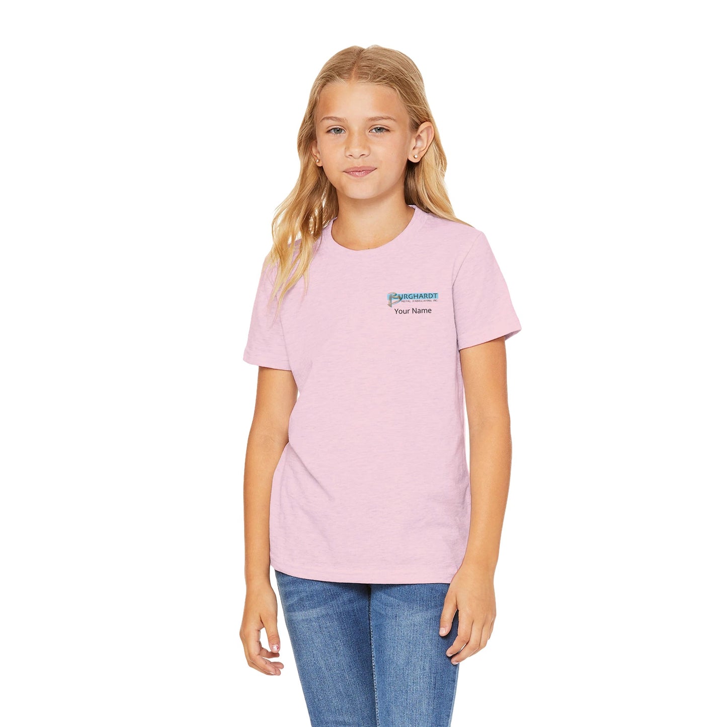 Burghardt Metal Fabricating, Inc., logo on a Premium Kids T-shirt