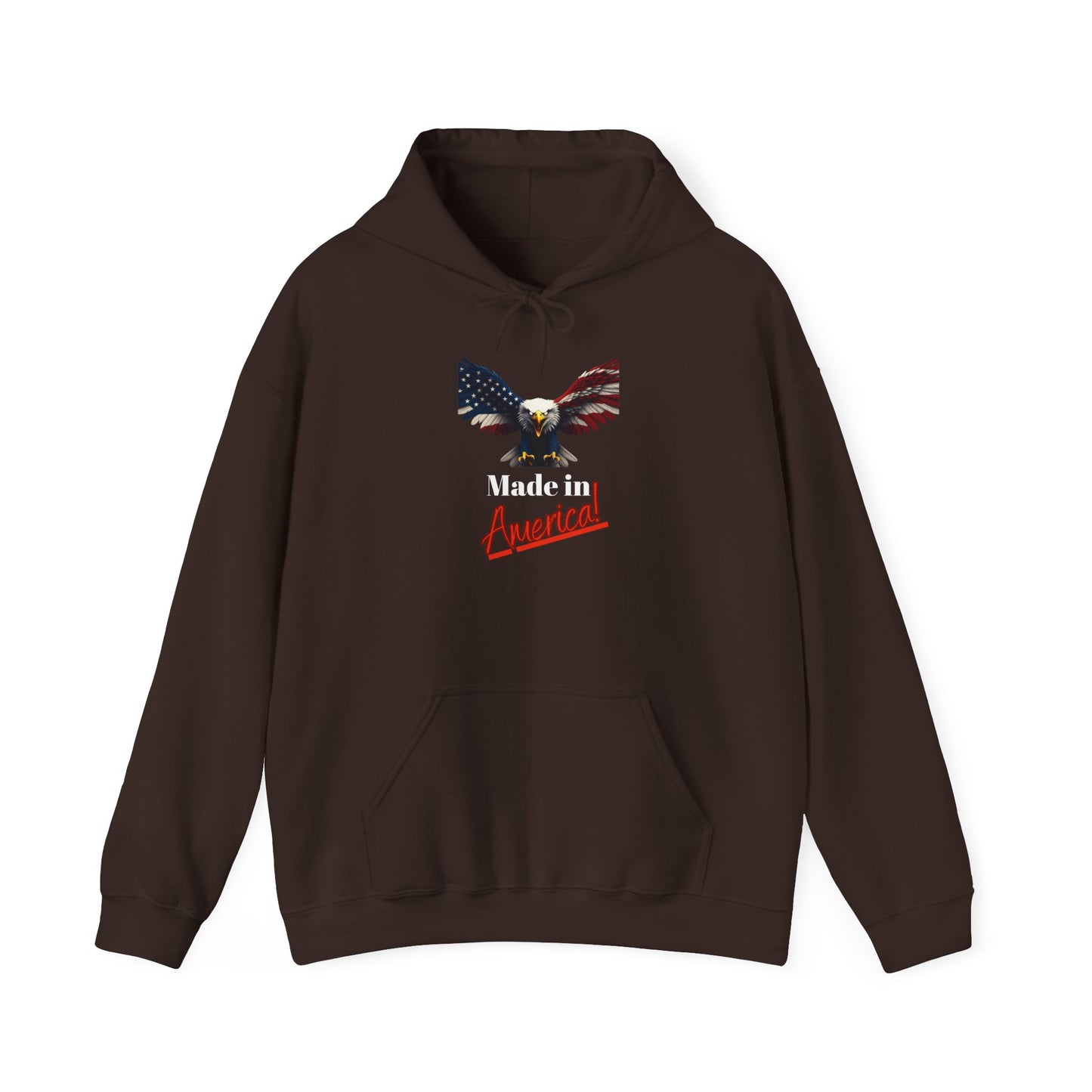 Made In America Patriotic Eagle on a Pullover Hoodie