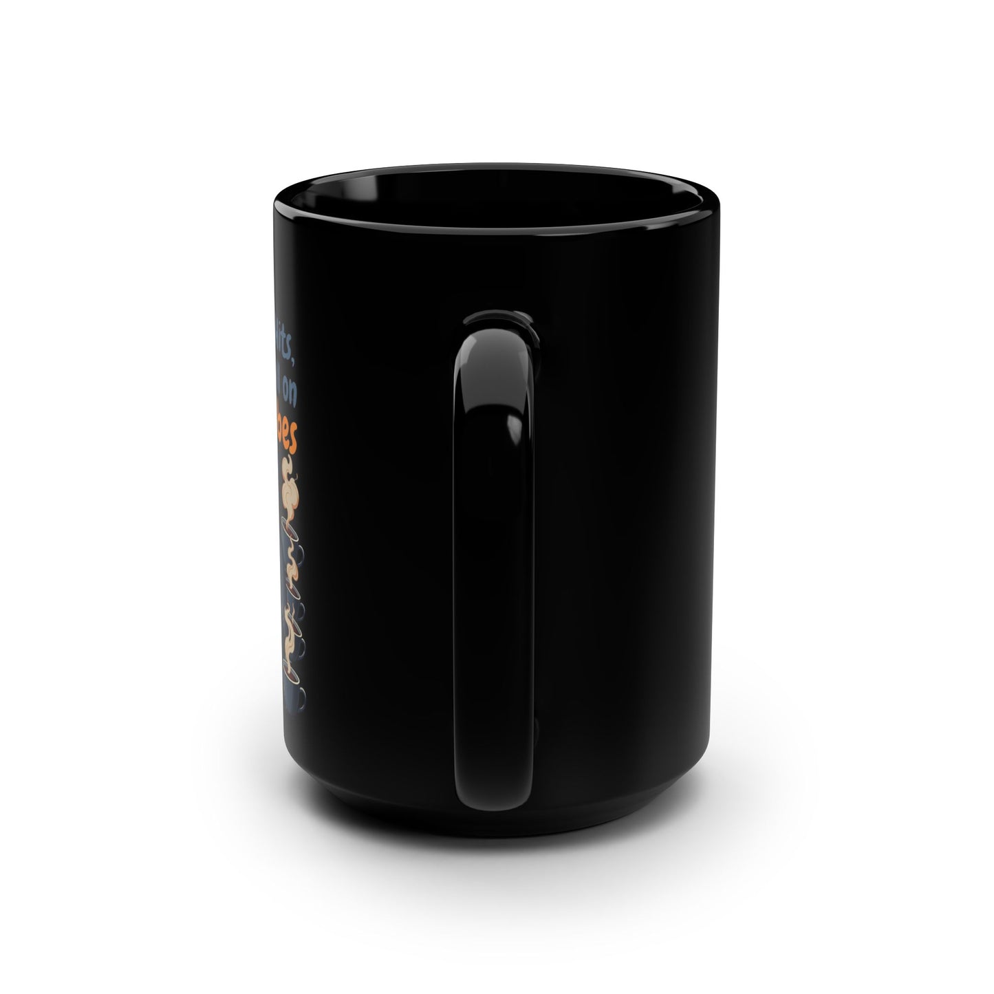 When MONDAY Hits, But You're Still On FRIDAY Vibes Penguin on a BlackMug 15oz