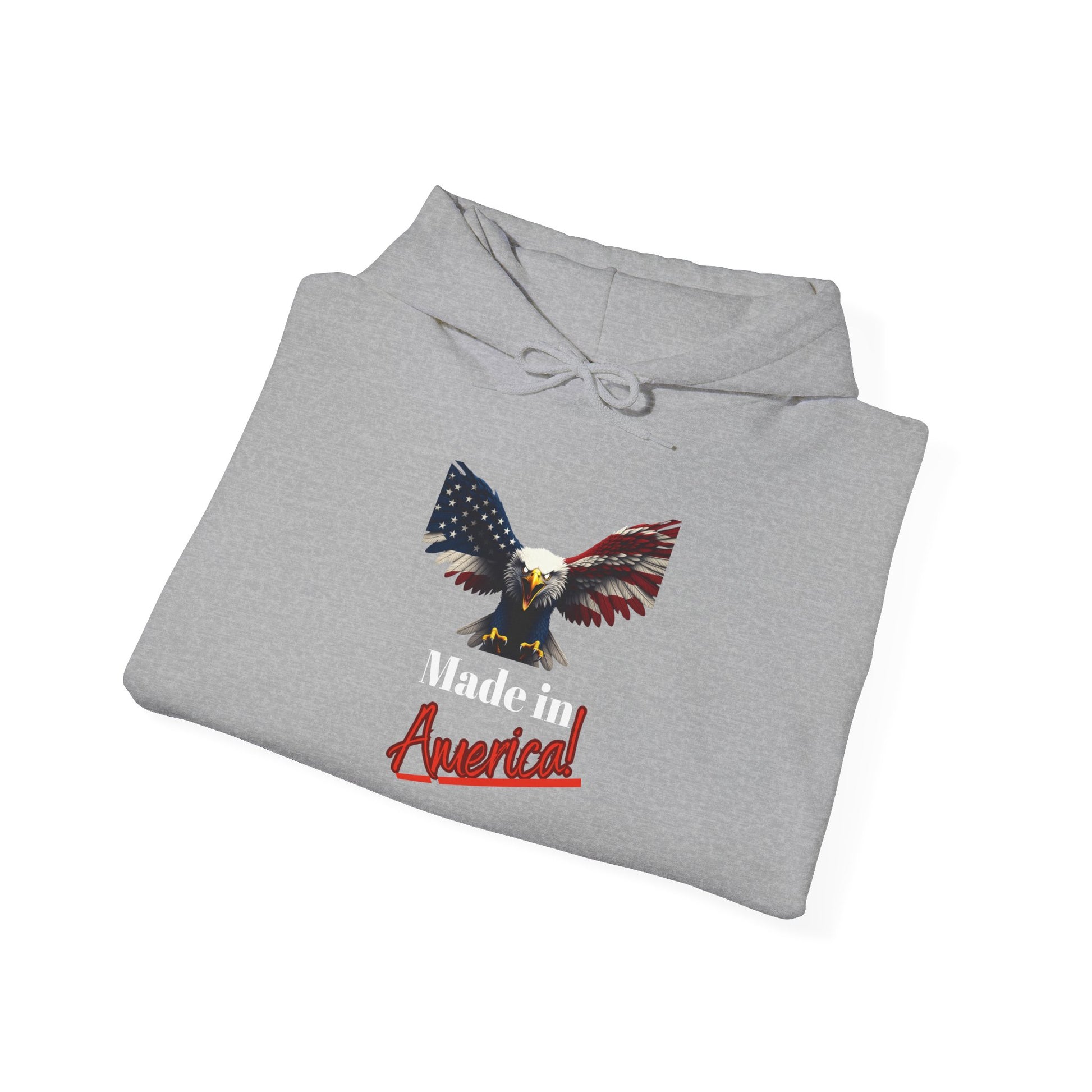Made In America Patriotic Eagle on a Pullover Hoodie