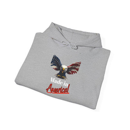 Made In America Patriotic Eagle on a Pullover Hoodie