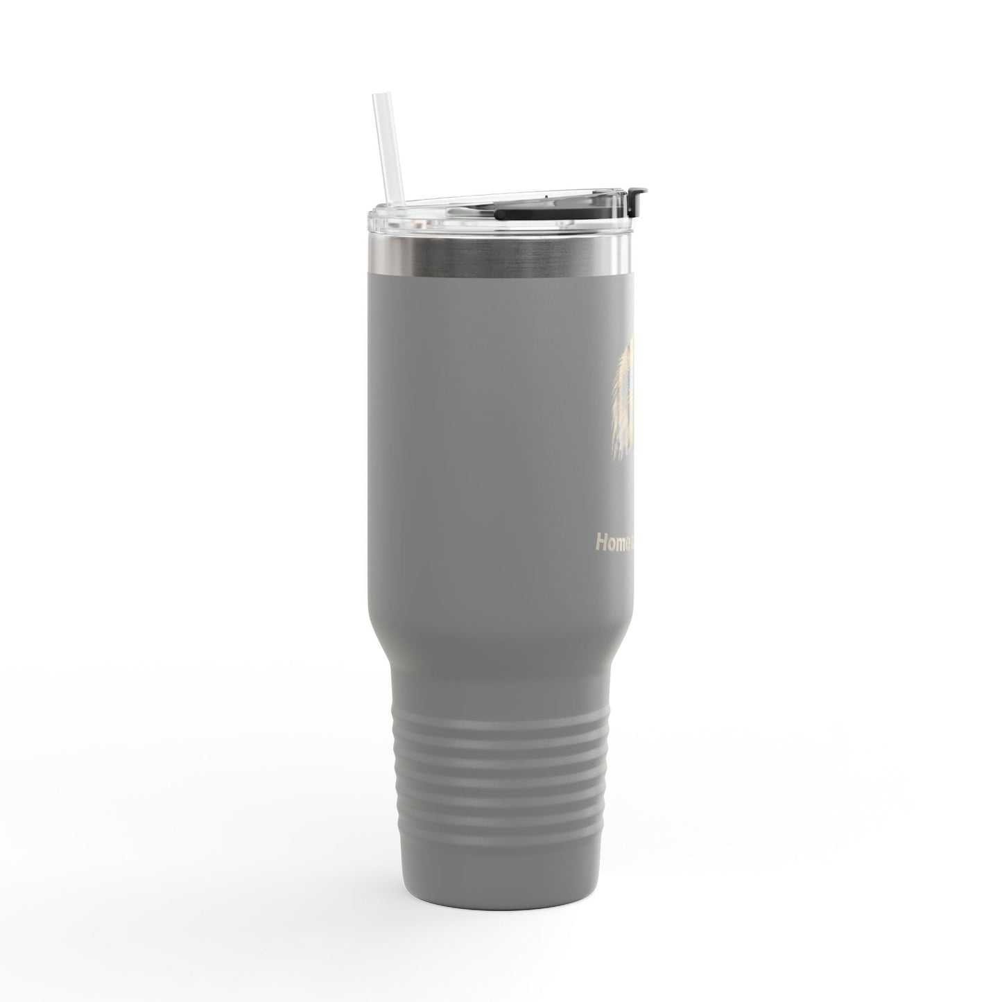 Heritage Eagle - Hogar de los Valientes - Fondo - Taza de Viaje Aislada de 40 oz