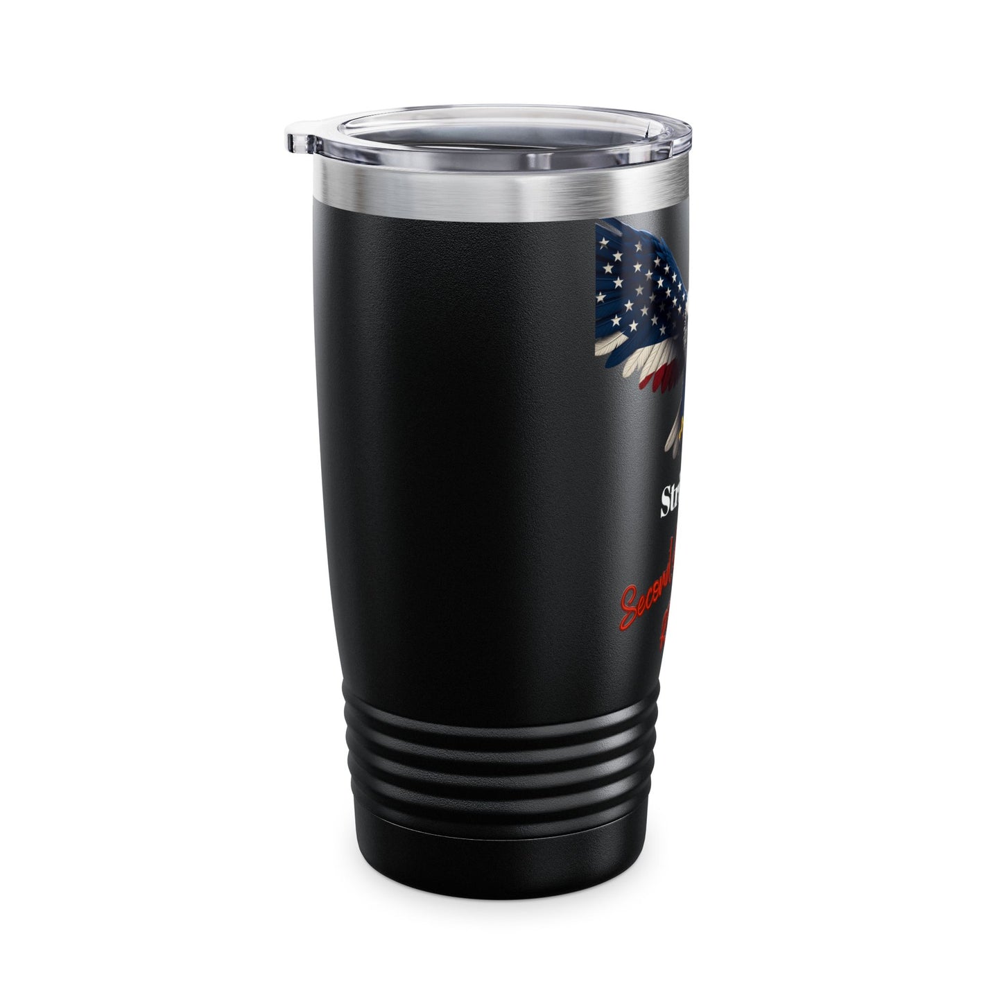 Stars & 2nd Amendment Rights Patriotic Eagle on a 20oz Insulated Tumbler