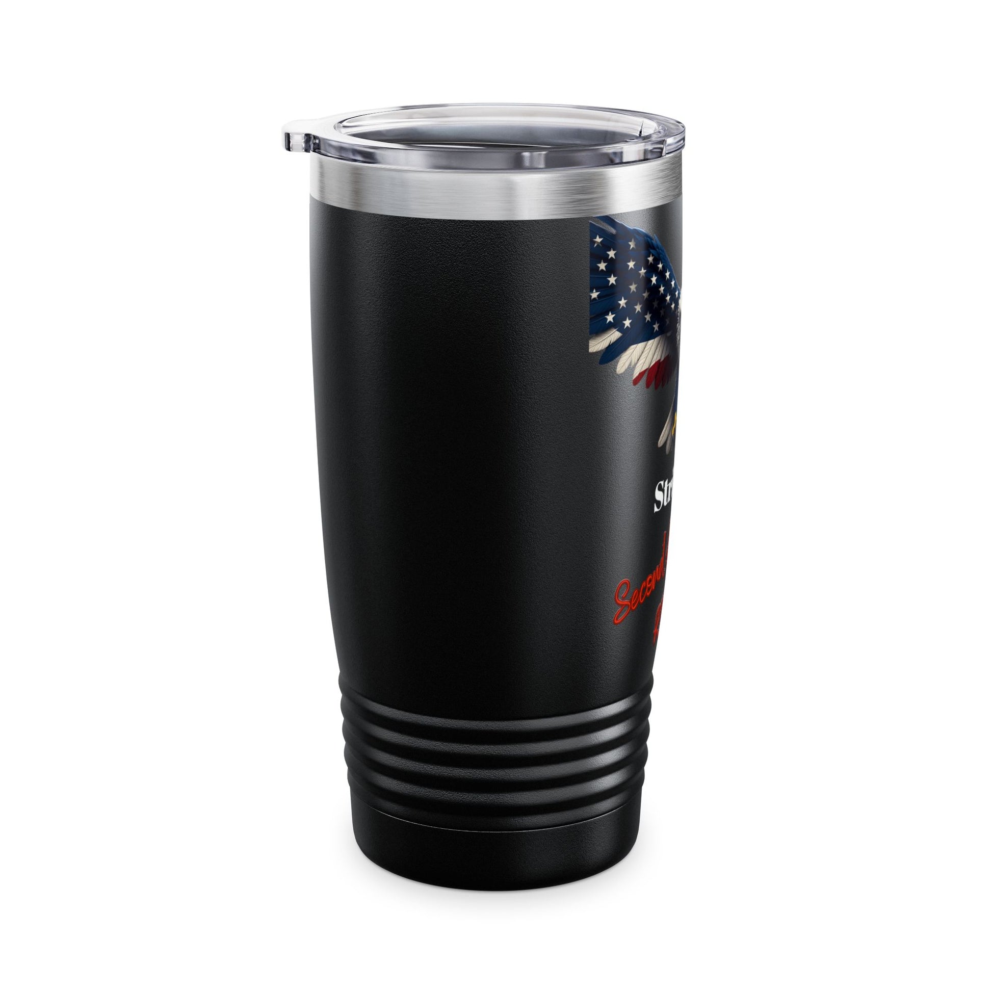 Stars & 2nd Amendment Rights Patriotic Eagle on a 20oz Insulated Tumbler