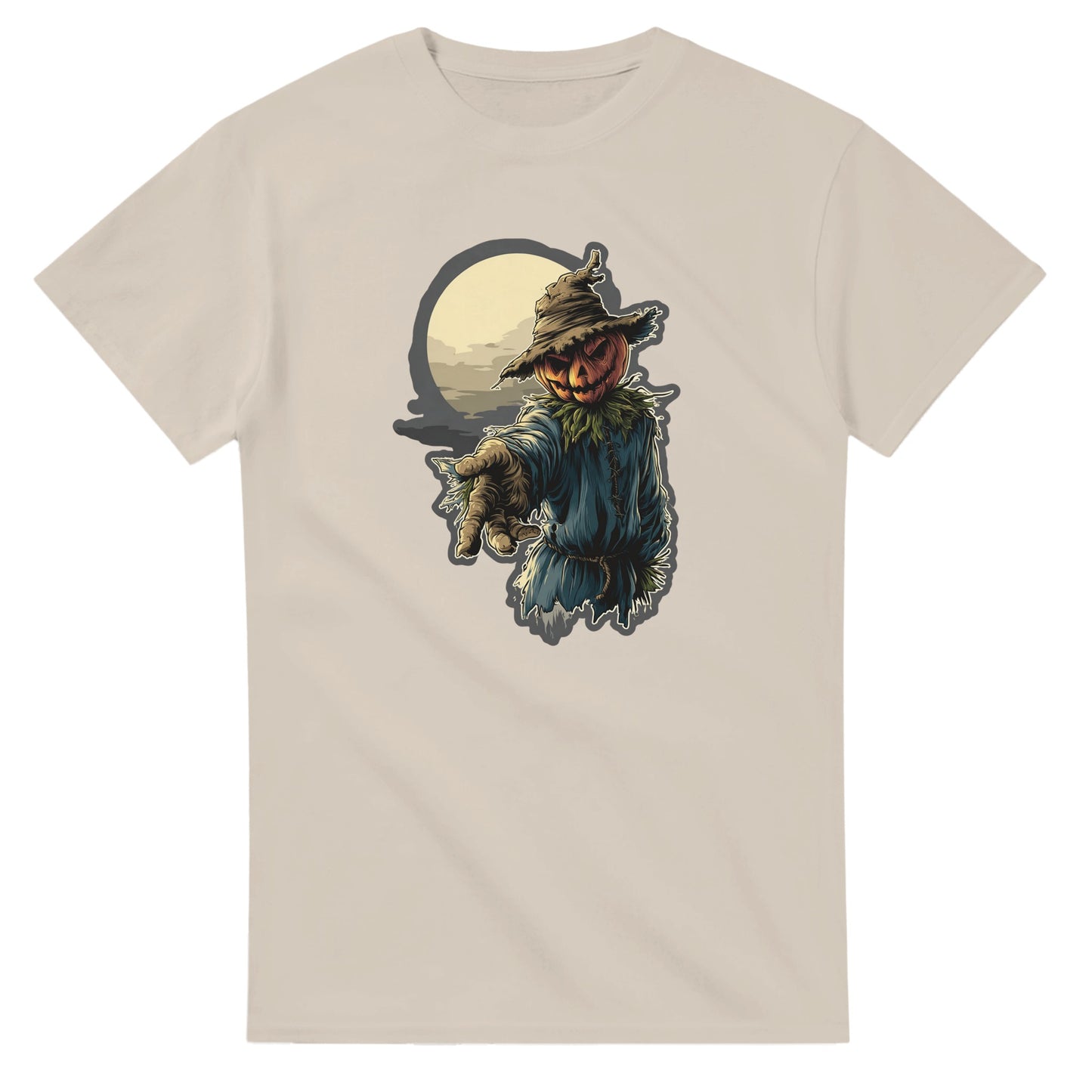 Ghoulishly Good Pumpkin Scarecrow on a Heavyweight T-shirt