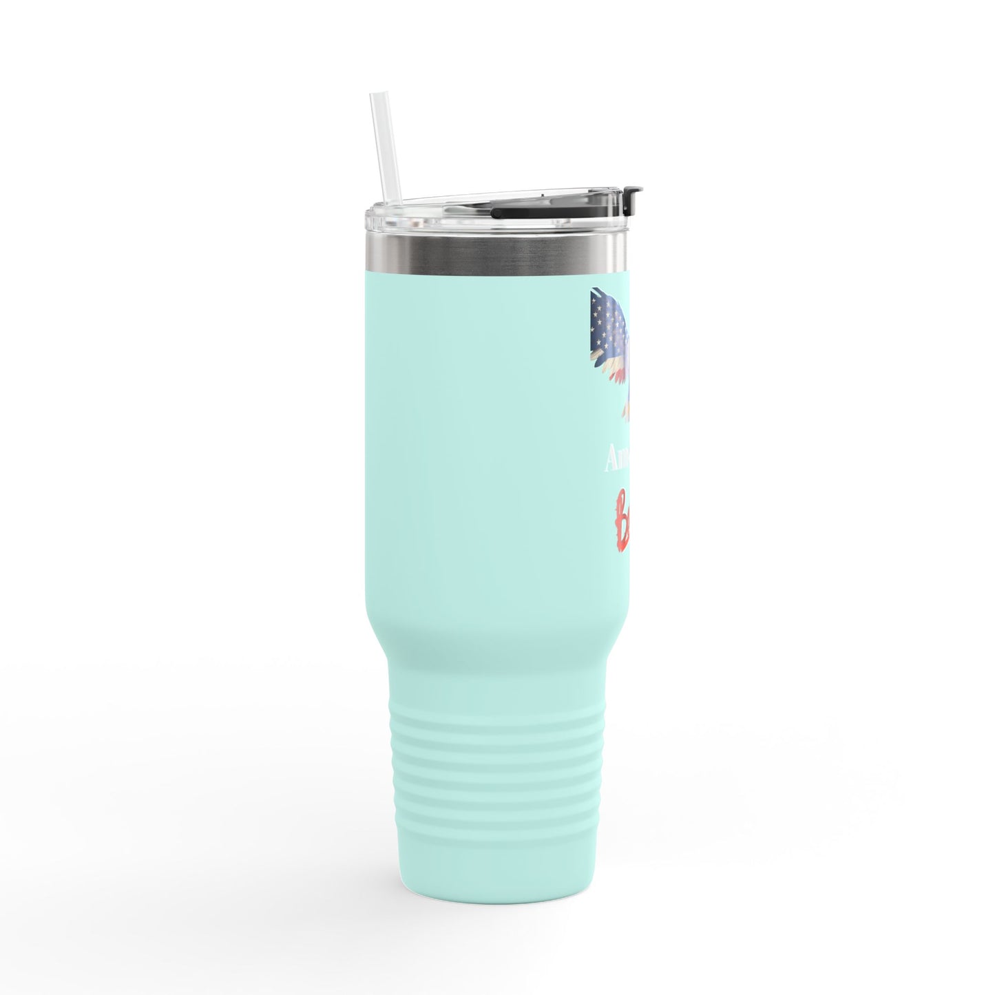 American Badass Patriotic Eagle – 40oz Insulated Travel Mug