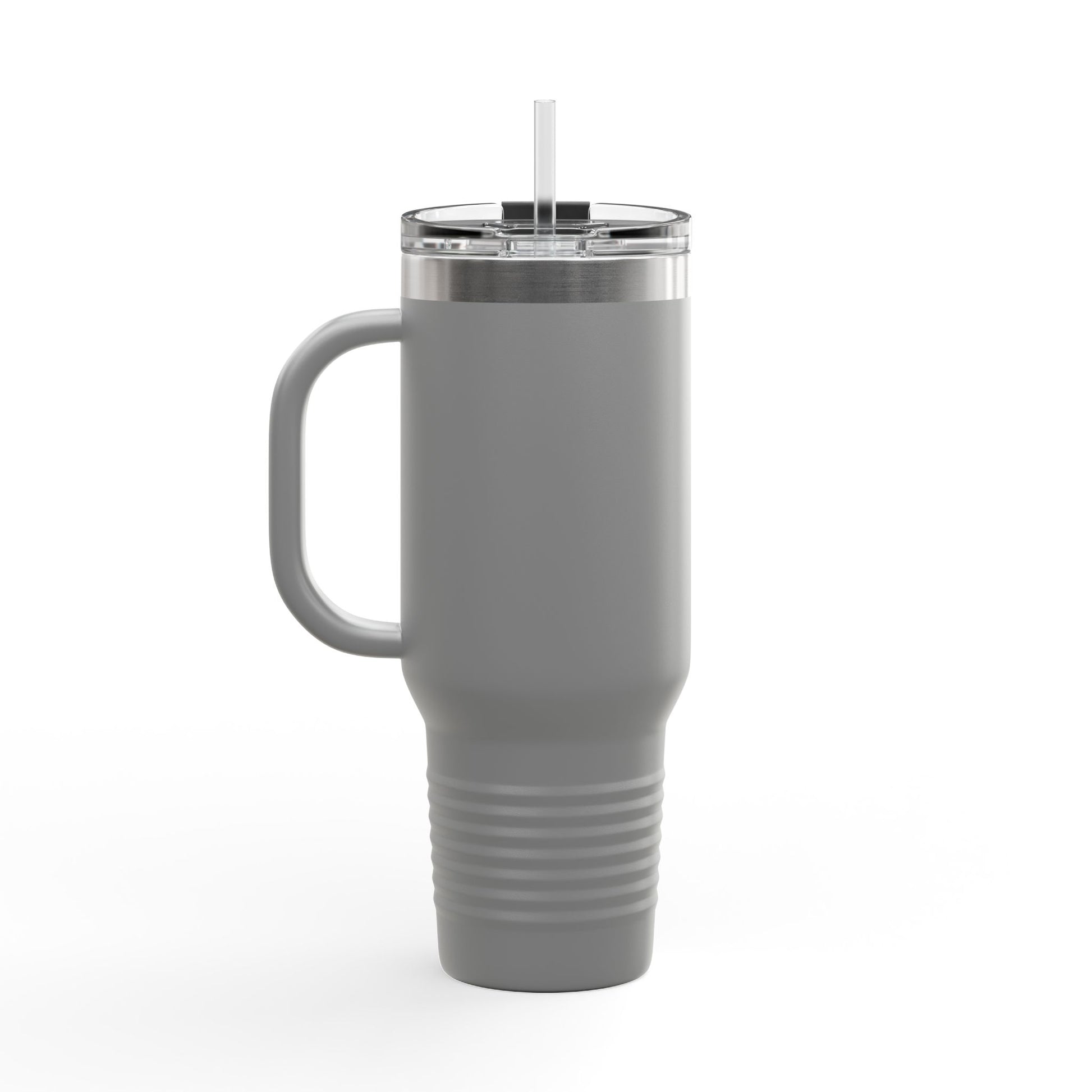 Strength in Liberty text on the top of a  40oz Insulated Travel Mug