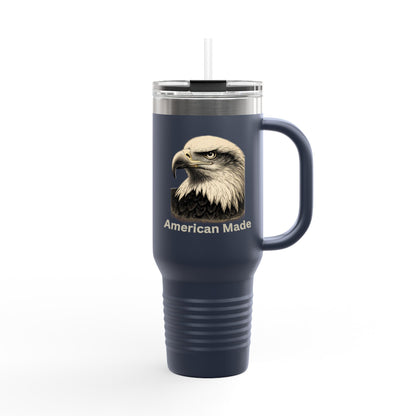American Made text on the bottom of a  40oz Insulated Travel Mug