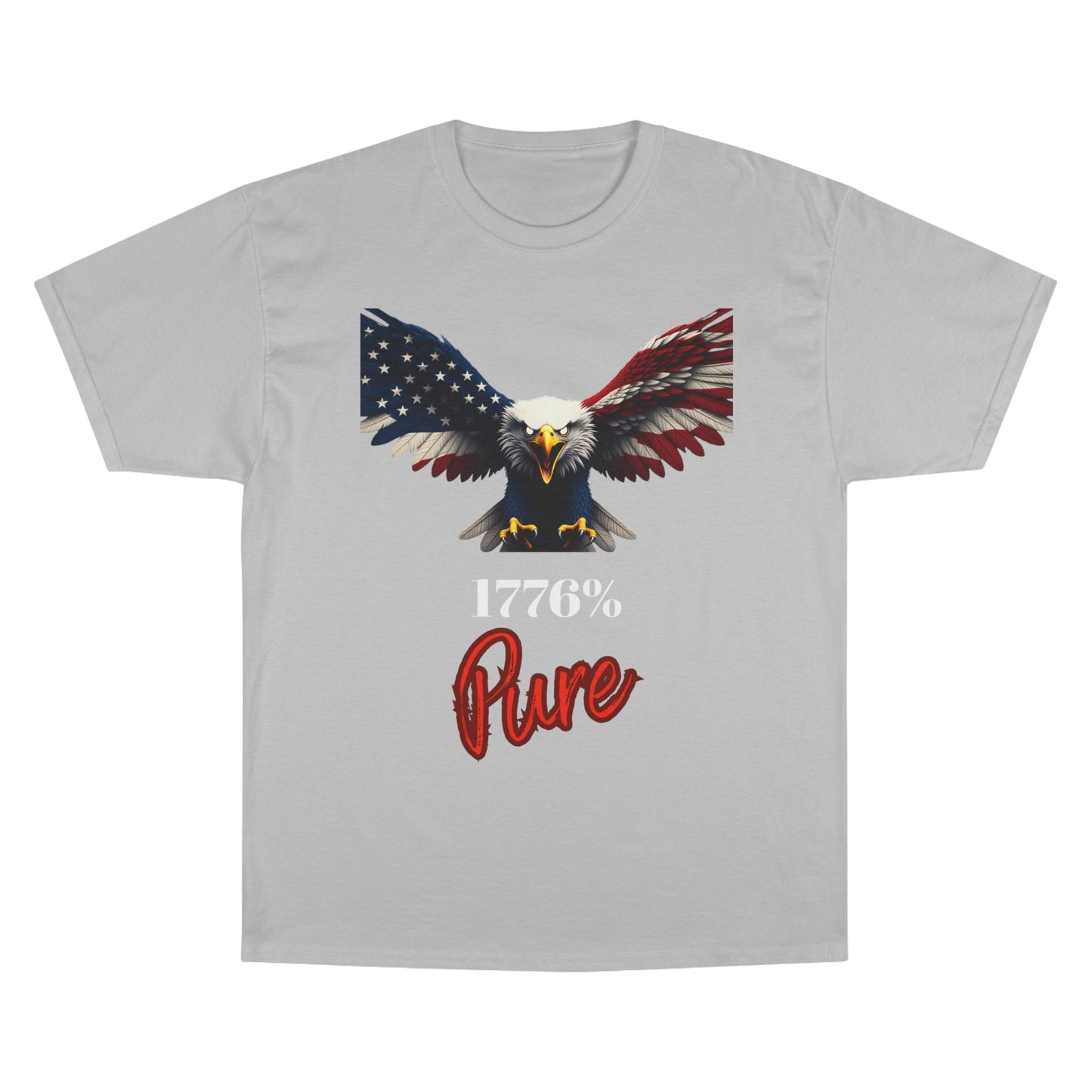 1776% Pure Patriotic Eagle on a Champion T-shirt