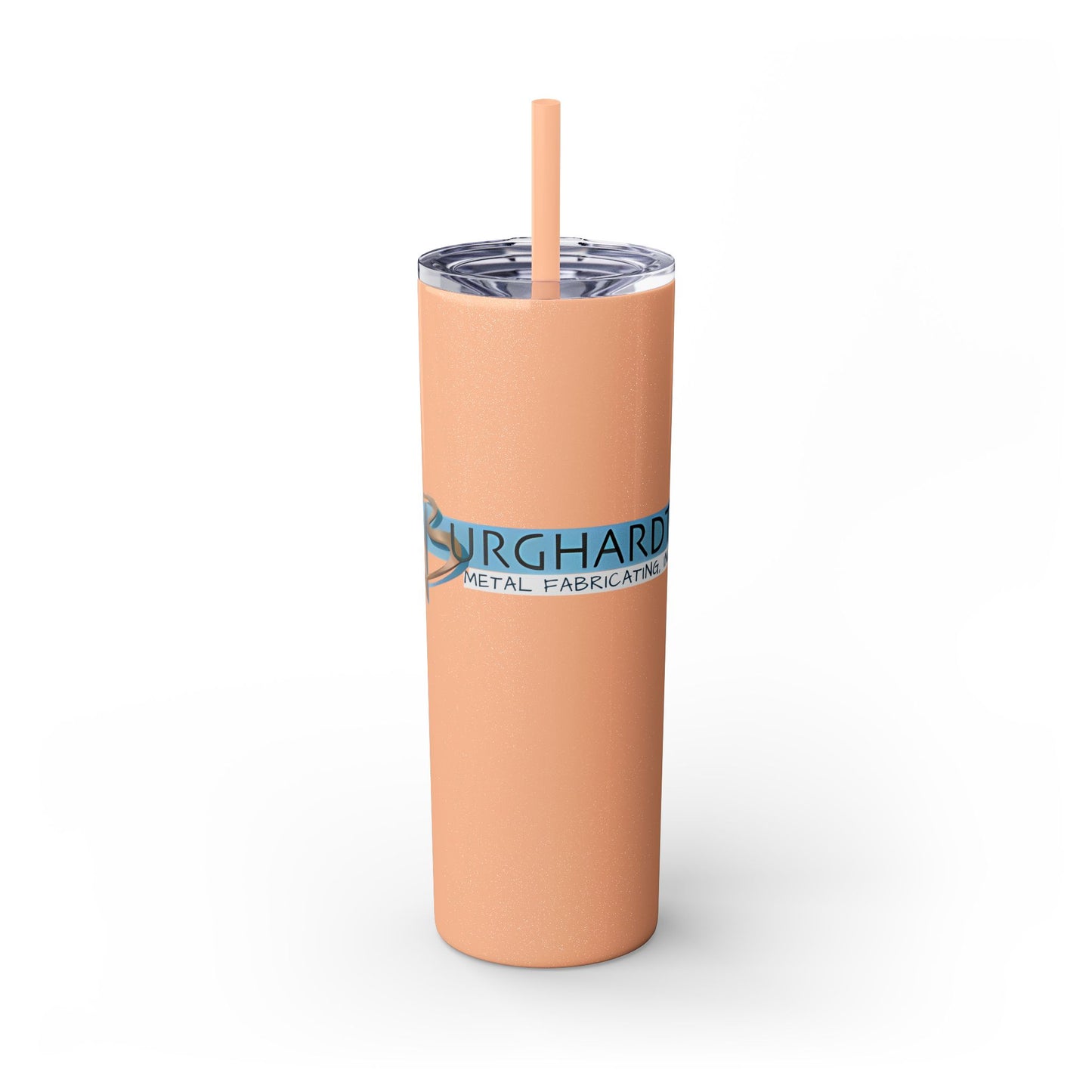 Burghardt Metal Fabricating, Inc., logo on a 20oz Skinny Tumbler