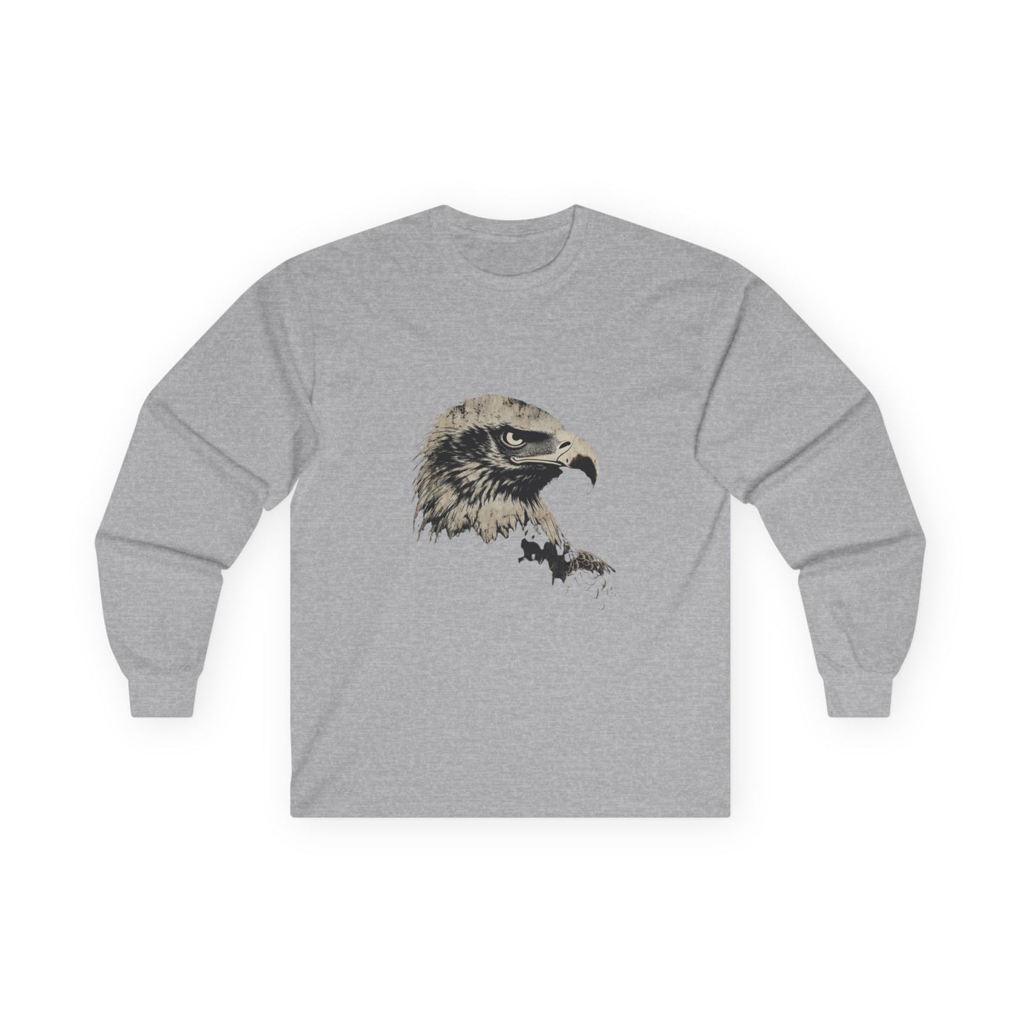 Heritage Eagle Head on a Long-Sleeve Tee