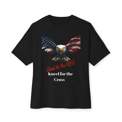 Stand For The Flag Kneel For The Cross Patriotic Eagle on a Premium Tee