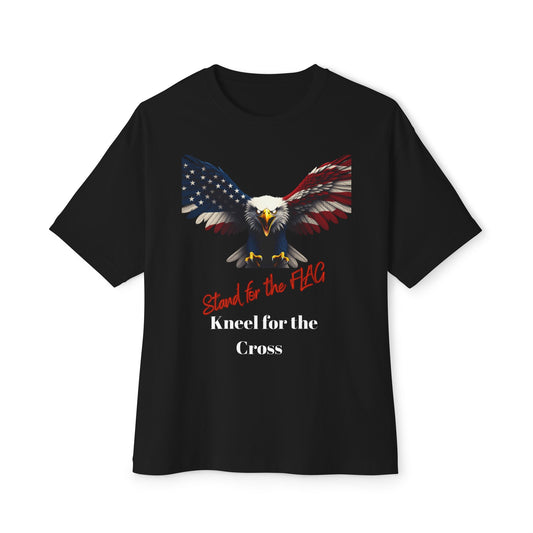 Stand For The Flag Kneel For The Cross Patriotic Eagle on a Premium Tee