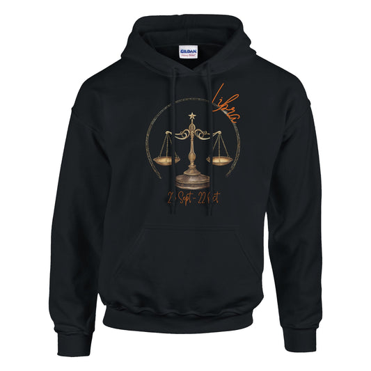 classic unisex pullover hoodie Astrology libra scales personalized
