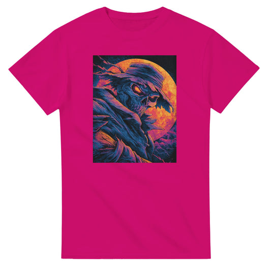 Vibrant Skull & Scarecrow on a Heavyweight T-shirt
