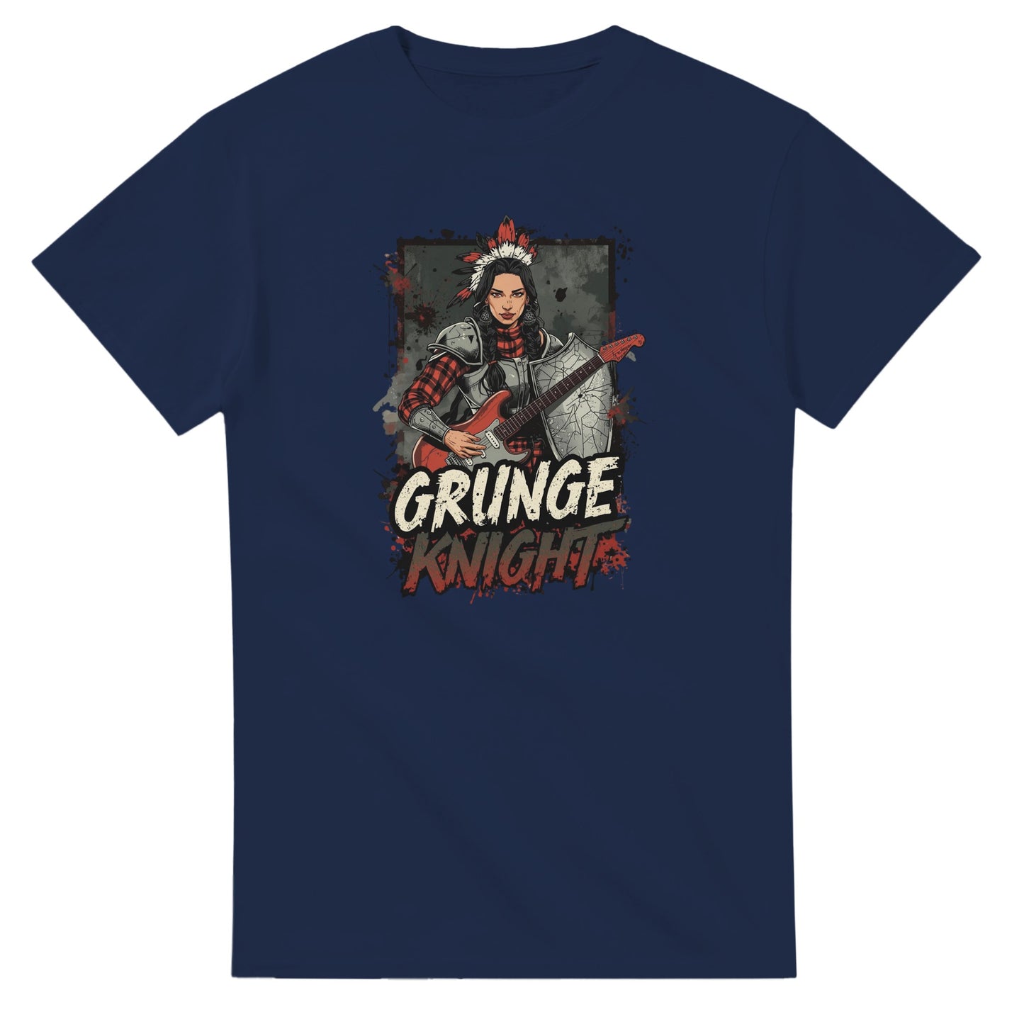 Grunge Knight graphic design on a Heavyweight T-shirt