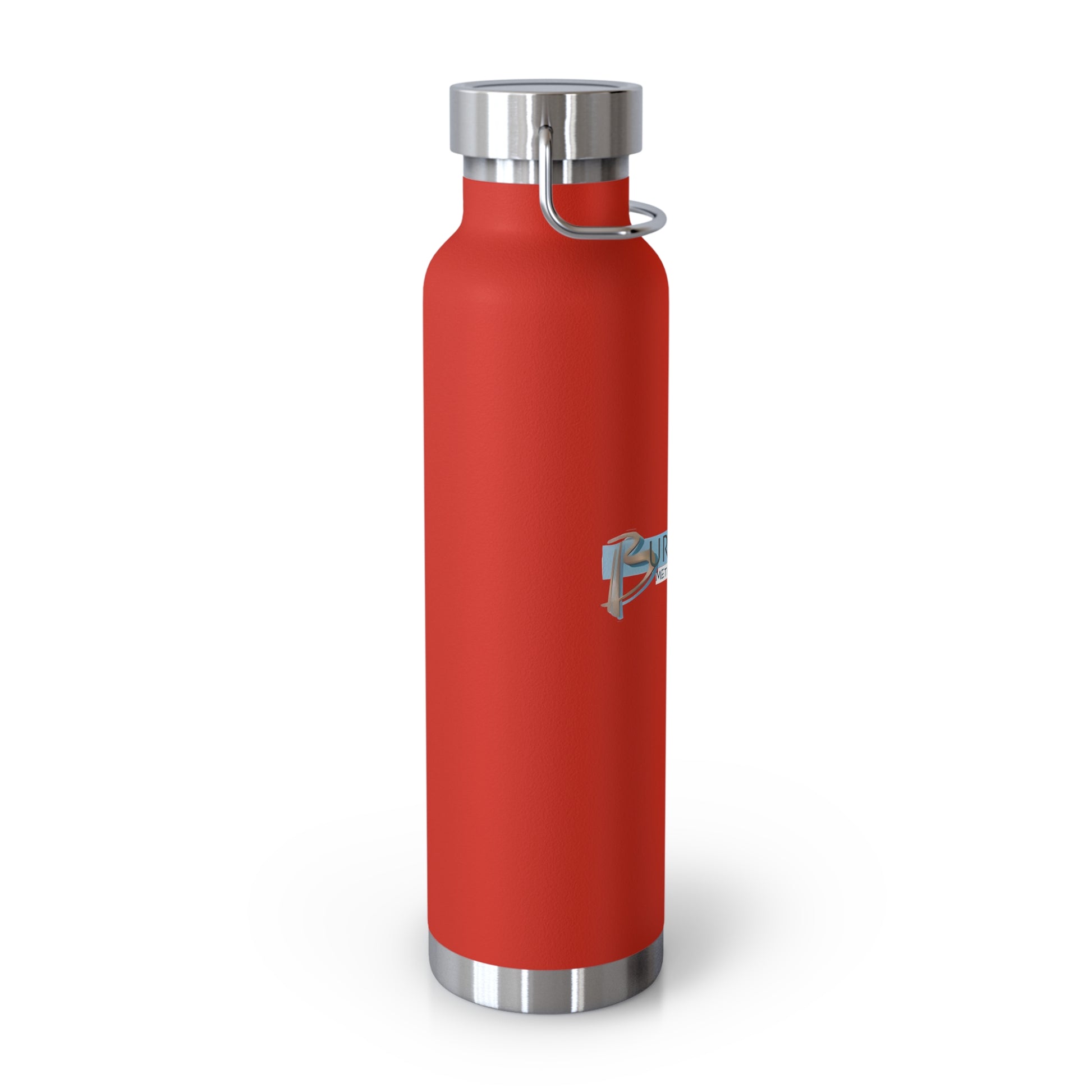 Burghardt Metal Fabricating, Inc., logo on a  22oz Copper Insulated Water Bottle
