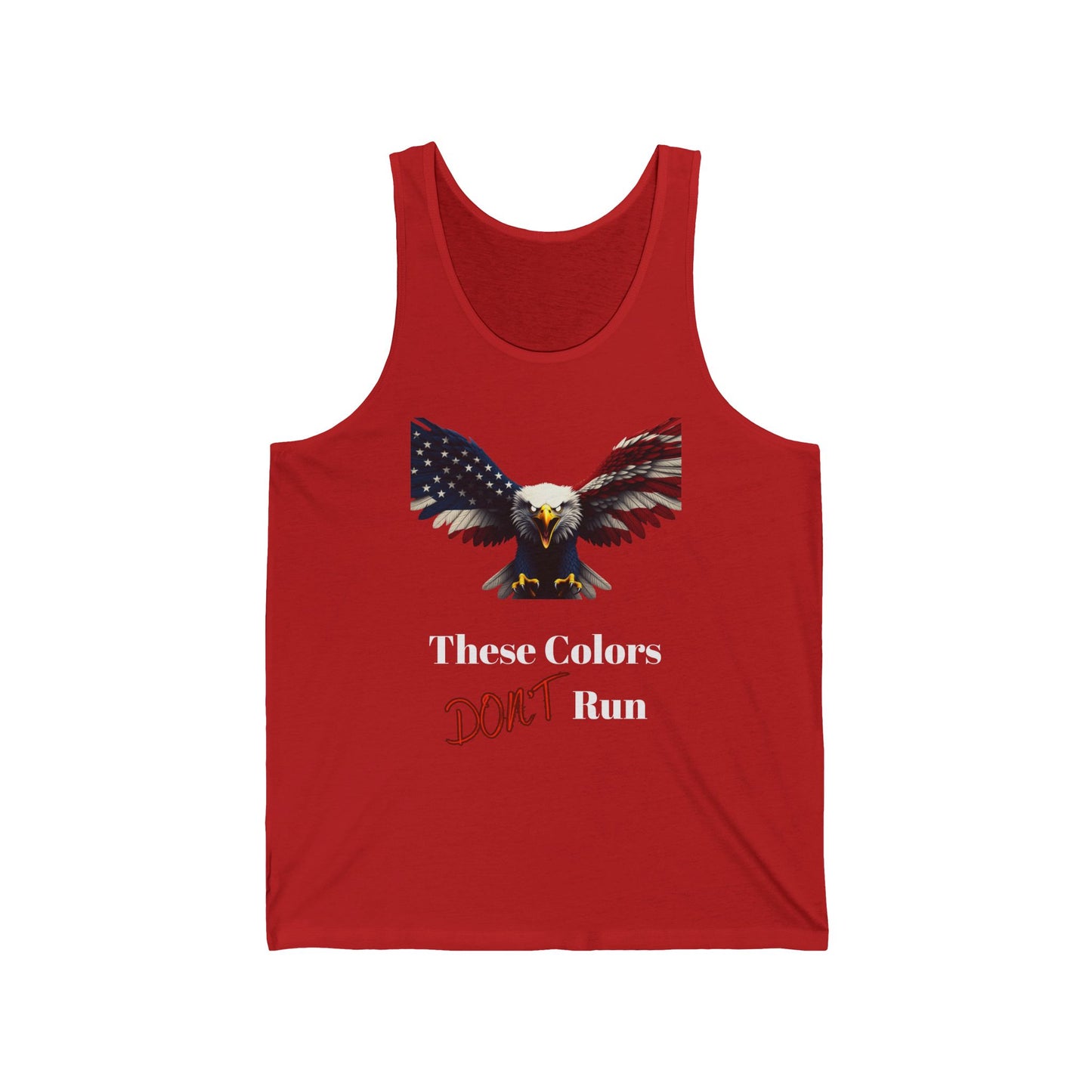 These Colors Don't Run Patriotic Eagle on a Premium Tank Top