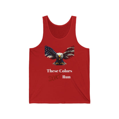 These Colors Don't Run Patriotic Eagle on a Premium Tank Top